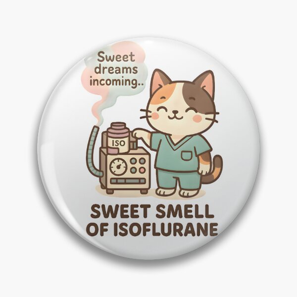 Item preview, That Sweet Smell of Isoflurane – Cute Vet Anesthesiologist Cat Design designed and sold by Bettybee00.
