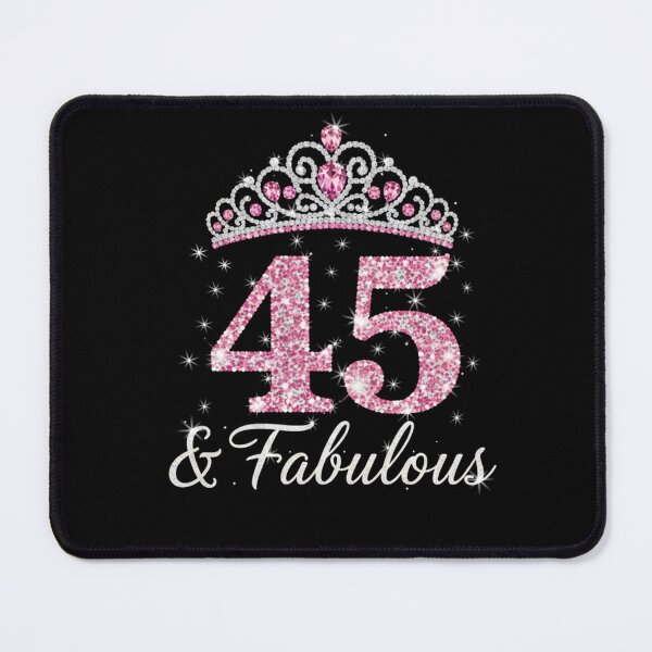 Item preview, Women’s 45 and Fabulous | 45th Birthday Crown Design | Elegant Pink Gold Celebration Gift | 45th Birthday designed and sold by svarupa.