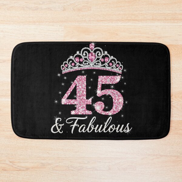Item preview, Women’s 45 and Fabulous | 45th Birthday Crown Design | Elegant Pink Gold Celebration Gift | 45th Birthday designed and sold by svarupa.