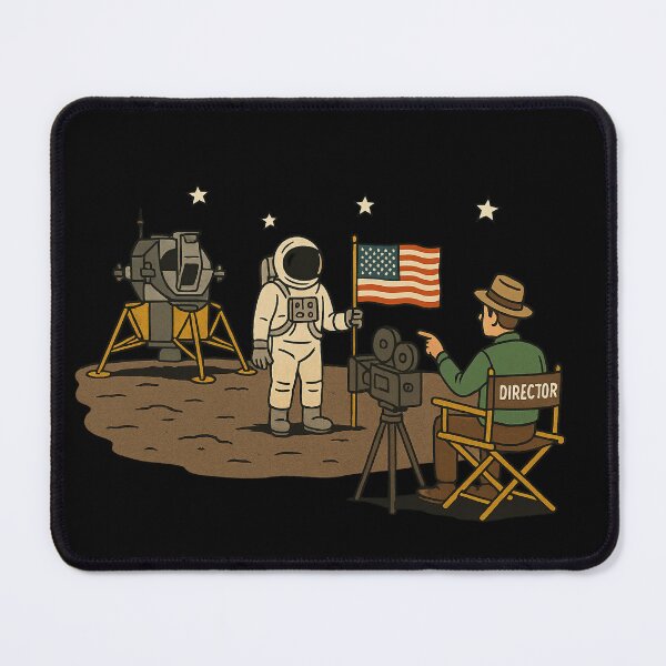 Item preview, Moon Landing Hoax – Funny Astronaut Film Set Illustration designed and sold by Md1982.
