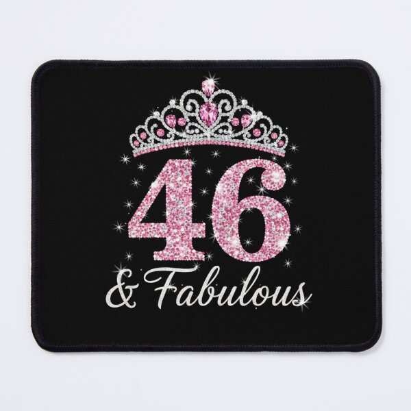 Item preview, Women’s 46 and Fabulous | 46th Birthday Crown Design | Elegant Pink Gold Celebration Gift | 46th Birthday designed and sold by svarupa.