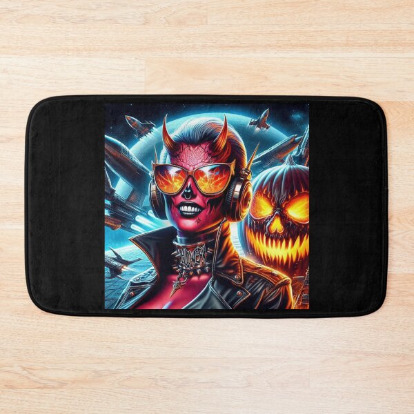 Item preview, Red Demoness Cyberpunk Halloween Skull designed and sold by Voodoo Store Paranormal Collections.