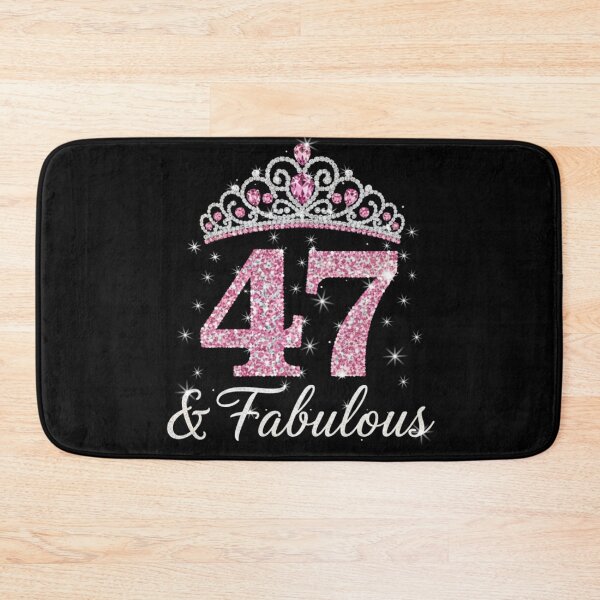 Item preview, Women’s 47 and Fabulous | 47th Birthday Crown Design | Elegant Pink Gold Celebration Gift | 47th Birthday designed and sold by svarupa.