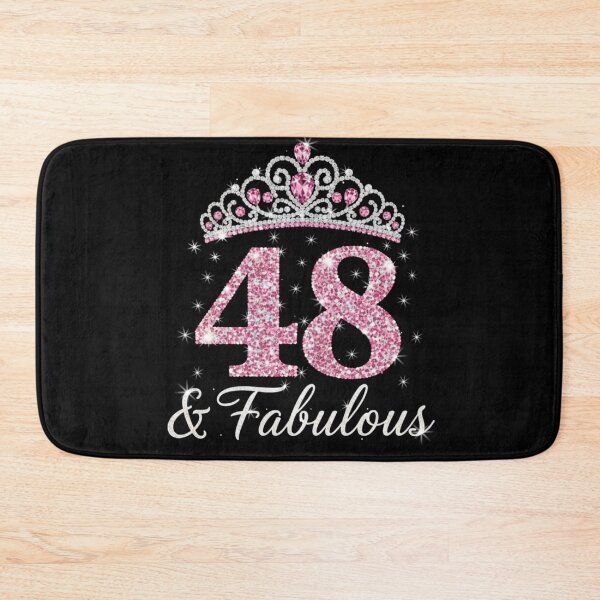 Item preview, Women’s 48 and Fabulous | 48th Birthday Crown Design | Elegant Pink Gold Celebration Gift | 48th Birthday designed and sold by svarupa.