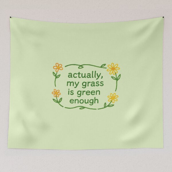 Item preview, Actually, my grass is green enough - Embroidery flowers designed and sold by wonderxwander.