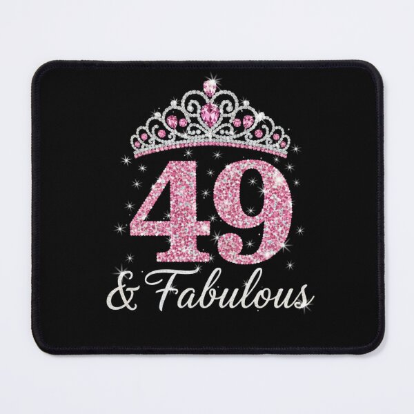Item preview, Women’s 49 and Fabulous | 49th Birthday Crown Design | Elegant Pink Gold Celebration Gift | 49th Birthday designed and sold by svarupa.