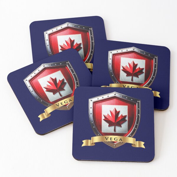 Item preview, Vega Family Canada Shield, Maple Leaf Heraldry Crest designed and sold by Highlandkings.