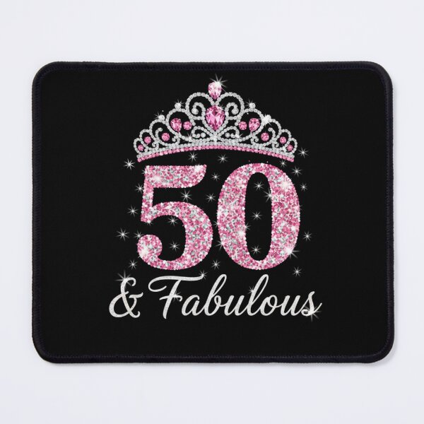 Item preview, Women’s 50 and Fabulous | 50th Birthday Crown Design | Elegant Pink Gold Celebration Gift | 50th Birthday designed and sold by svarupa.