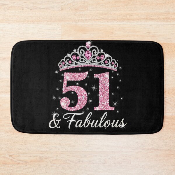 Item preview, Women’s 51 and Fabulous | 51st Birthday Crown Design | Elegant Pink Gold Celebration Gift | 51st Birthday designed and sold by svarupa.