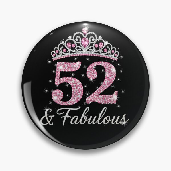 Item preview, Women’s 52 and Fabulous | 52nd Birthday Crown Design | Elegant Pink Gold Celebration Gift | 52nd Birthday designed and sold by svarupa.