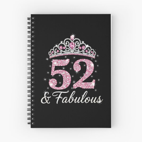 Item preview, Women’s 52 and Fabulous | 52nd Birthday Crown Design | Elegant Pink Gold Celebration Gift | 52nd Birthday designed and sold by svarupa.