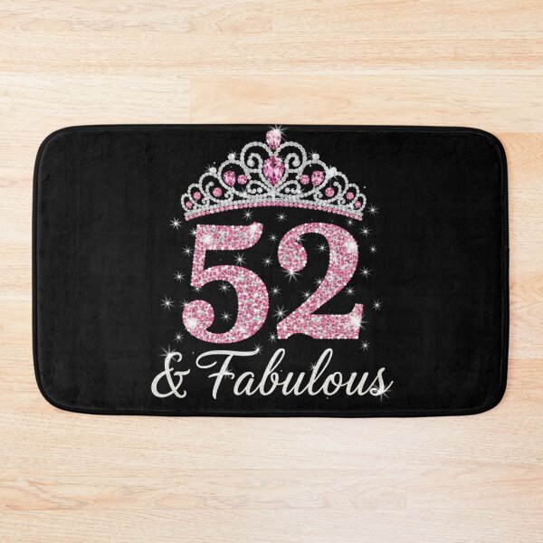 Item preview, Women’s 52 and Fabulous | 52nd Birthday Crown Design | Elegant Pink Gold Celebration Gift | 52nd Birthday designed and sold by svarupa.