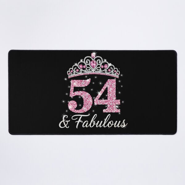 Item preview, Women’s 54 and Fabulous | 54th Birthday Crown Design | Elegant Pink Gold Celebration Gift | 54th Birthday designed and sold by svarupa.
