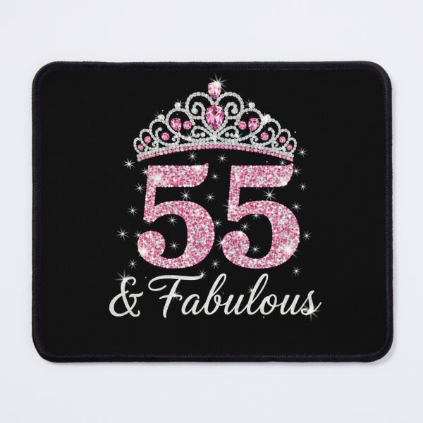 Item preview, Women’s 55 and Fabulous | 55th Birthday Crown Design | Elegant Pink Gold Celebration Gift | 55th Birthday designed and sold by svarupa.