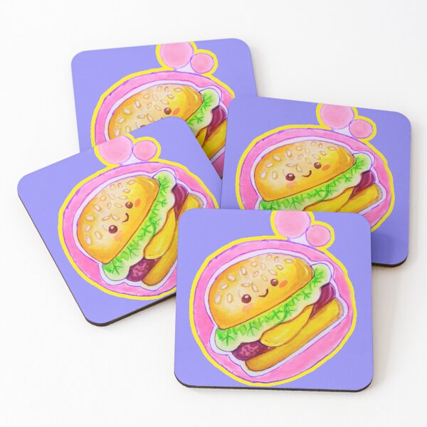 Item preview, Happy Hamburger in someone's memory Kawaii watercolor illustration  designed and sold by happiartworks .