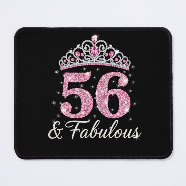 Item preview, Women’s 56 and Fabulous | 56th Birthday Crown Design | Elegant Pink Gold Celebration Gift | 56th Birthday designed and sold by svarupa.