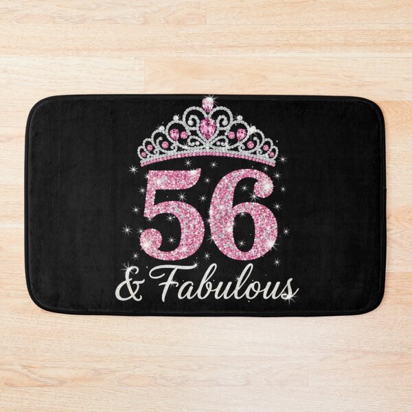 Item preview, Women’s 56 and Fabulous | 56th Birthday Crown Design | Elegant Pink Gold Celebration Gift | 56th Birthday designed and sold by svarupa.
