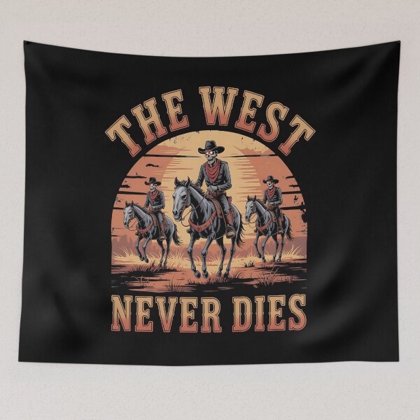 Item preview, skeleton cowboy - western skeleton - cowboy skull - ghost cowboy - spooky cowboy - undead outlaw - dark western - cowboy bones - western gothic - skull illustration - desert bones - haunted saloon designed and sold by JansenGS.
