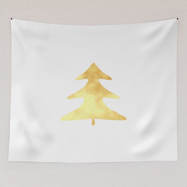 Item preview, Golden Pine Tree on white - Calm, Sensory-Friendly designed and sold by CreaTwinkles.