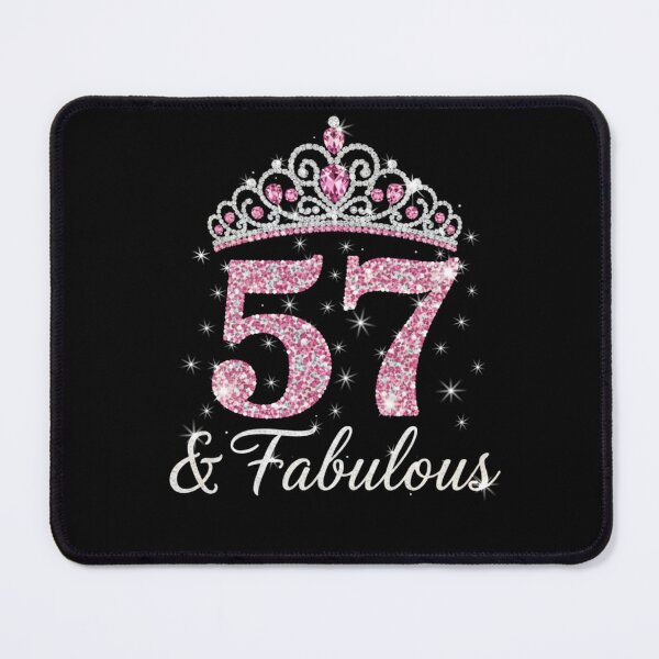 Item preview, Women’s 57 and Fabulous | 57th Birthday Crown Design | Elegant Pink Gold Celebration Gift | 57th Birthday designed and sold by svarupa.