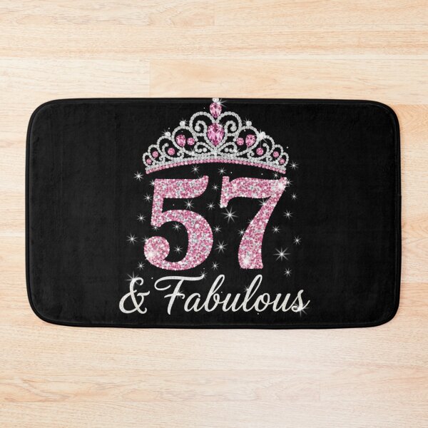 Item preview, Women’s 57 and Fabulous | 57th Birthday Crown Design | Elegant Pink Gold Celebration Gift | 57th Birthday designed and sold by svarupa.