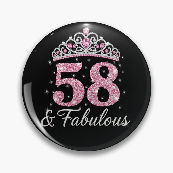Item preview, Women’s 58 and Fabulous | 58th Birthday Crown Design | Elegant Pink Gold Celebration Gift | 58th Birthday designed and sold by svarupa.