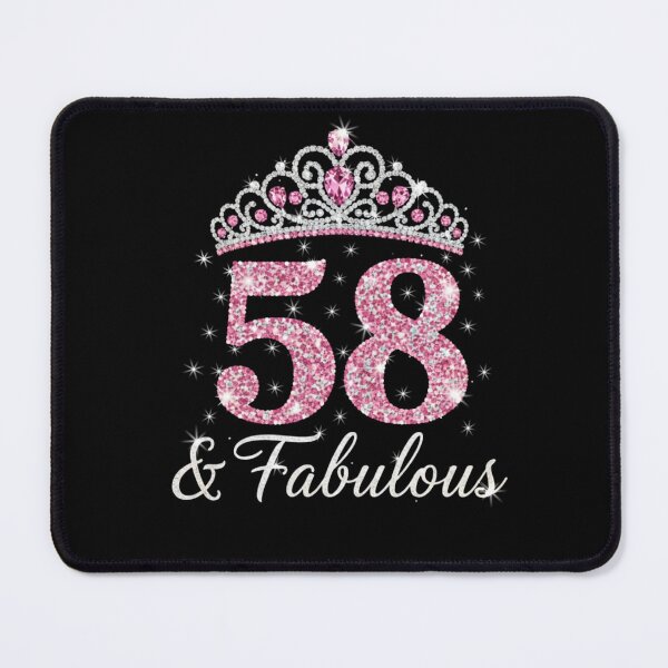 Item preview, Women’s 58 and Fabulous | 58th Birthday Crown Design | Elegant Pink Gold Celebration Gift | 58th Birthday designed and sold by svarupa.
