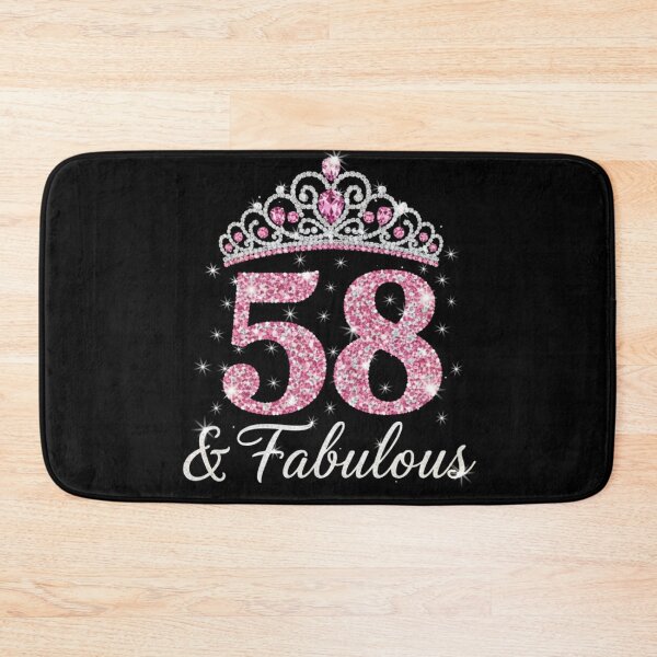 Item preview, Women’s 58 and Fabulous | 58th Birthday Crown Design | Elegant Pink Gold Celebration Gift | 58th Birthday designed and sold by svarupa.