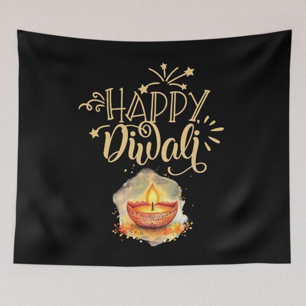 Item preview,  Shub Dipaavali , Happy Diwali ver 2A| Festival of Lights | Indian Deepavali Celebration with Diyas, Rangoli & Lord Ganesha | Hindu Festival Art & Gifts|yoga designed and sold by CosmicNook1.