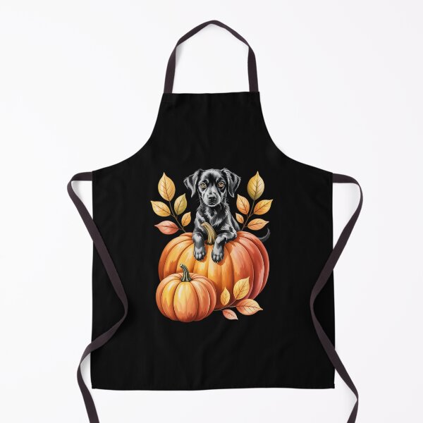 Item preview, Cute Black Puppy on Pumpkin – Fall Autumn Dog Art designed and sold by zazastore.