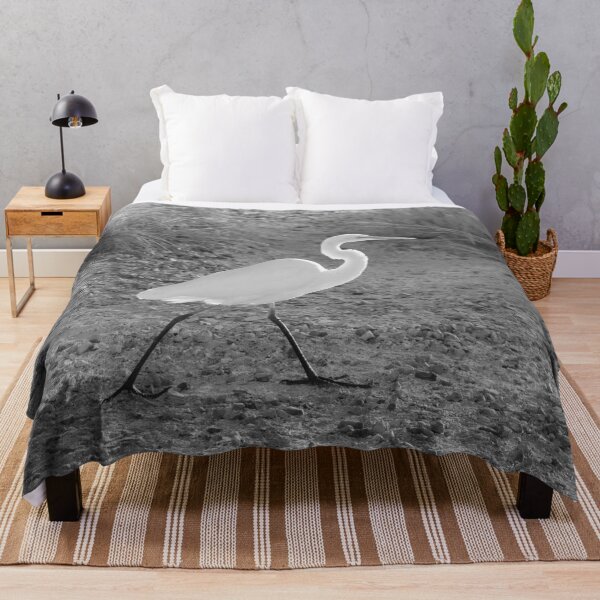 Item preview, Beautiful Great Egret Black And White designed and sold by simonjayphotos.