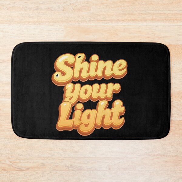 Item preview, Shine Your Light – Retro Motivational Quote designed and sold by Merch By Style.