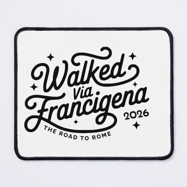 Item preview, via francigena 2026 - the road to rome- typography "walked via francigena 2026 designed and sold by designkb.