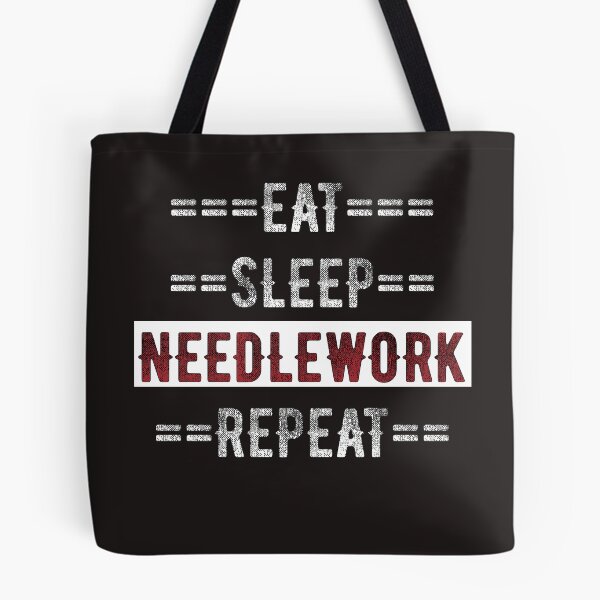 Item preview, Eat Sleep Needlework Repeat Gift for Crafty People designed and sold by TrndSttr.