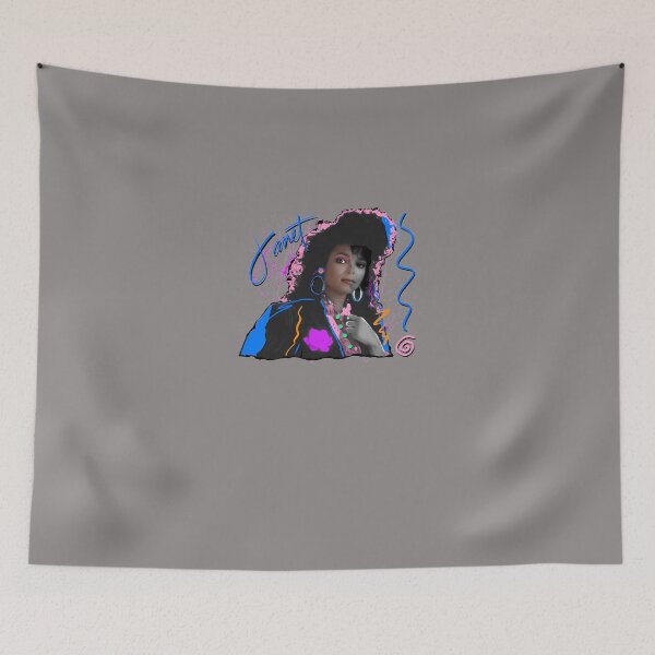 Item preview, JANET-JACKSON-80S-RETRO-STYLE-T-SHIRT designed and sold by gregmercyz.