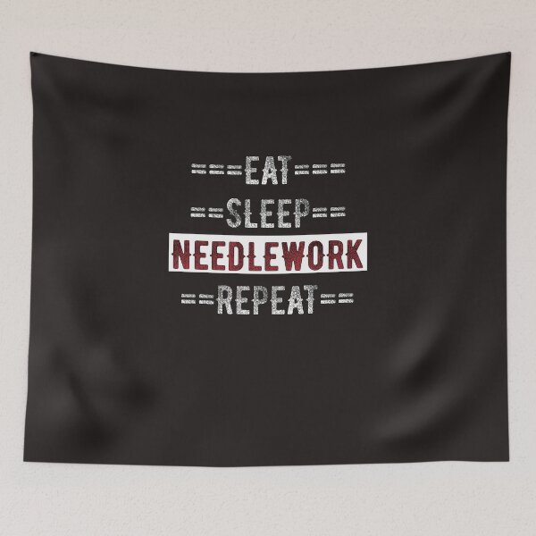 Item preview, Eat Sleep Needlework Repeat Gift for Crafty People designed and sold by TrndSttr.