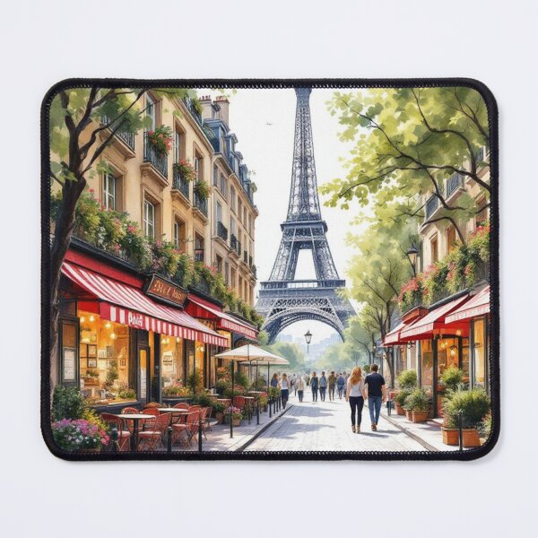 Item preview, Parisian street near the Eiffel Tower designed and sold by jefboutique6150.