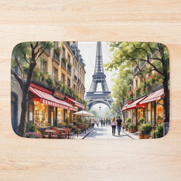 Item preview, Parisian street near the Eiffel Tower designed and sold by jefboutique6150.