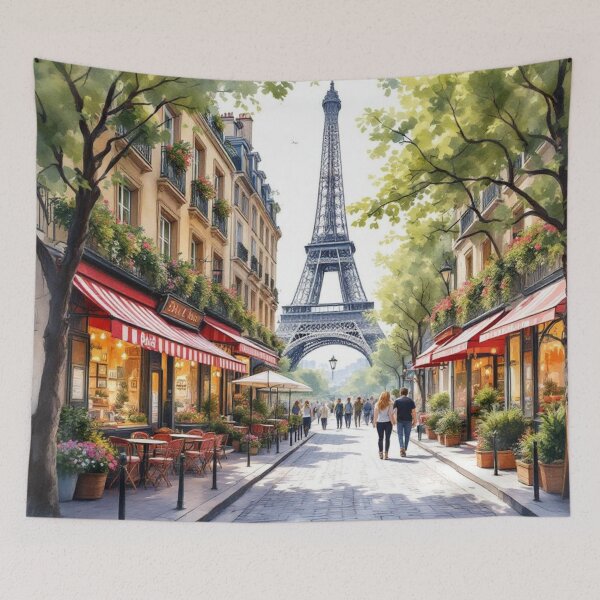 Item preview, Parisian street near the Eiffel Tower designed and sold by jefboutique6150.
