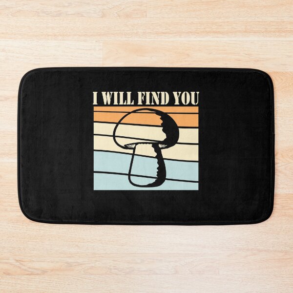Item preview, Mushroom I Will Find You Retro Sunset Silhouette designed and sold by shirt-o-mat.