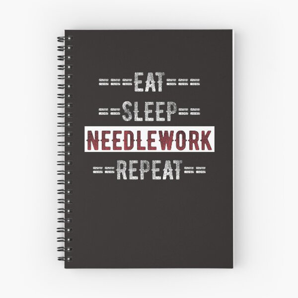 Item preview, Eat Sleep Needlework Repeat Gift for Crafty People designed and sold by TrndSttr.