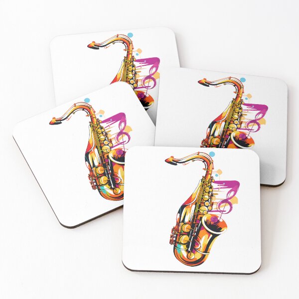 Item preview, Colorful Jazz Saxophone – Pop Art Music Vibes designed and sold by DesignArtist.ia.