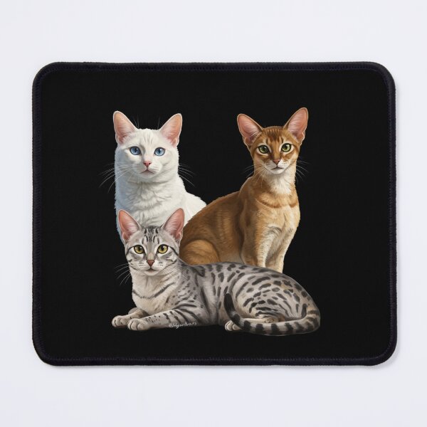 Item preview, Dear Friends, Merry Christmas, Turkish Van, Abyssinian, American Shorthair Cat designed and sold by chipmuckdesignn.