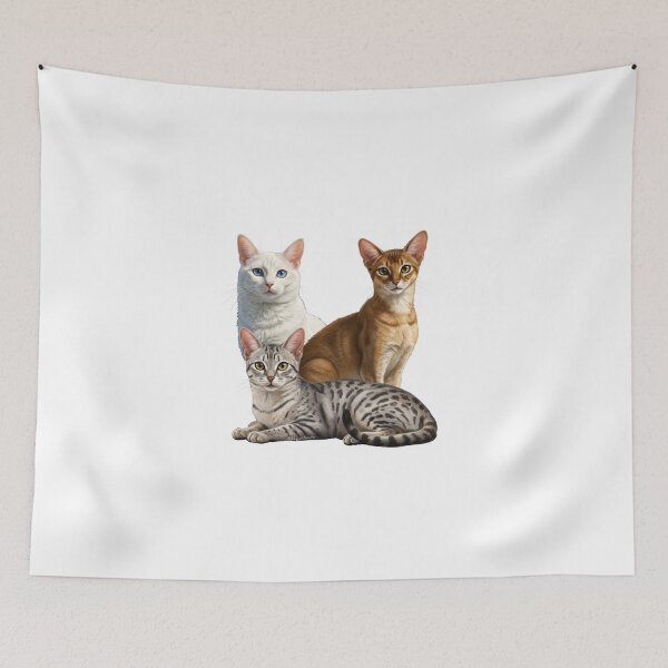 Item preview, Dear Friends, Merry Christmas, Turkish Van, Abyssinian, American Shorthair Cat designed and sold by chipmuckdesignn.
