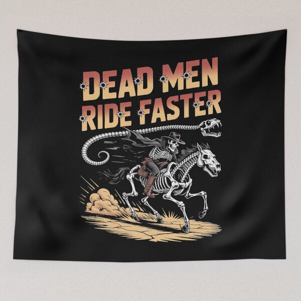 Item preview, skeleton cowboy - western skeleton - cowboy skull - ghost cowboy - spooky cowboy - undead outlaw - dark western - cowboy bones - western gothic - skull illustration - desert bones - haunted saloon designed and sold by JansenGS.