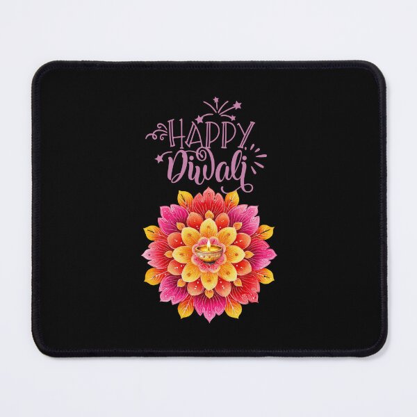 Item preview, Shub Dipaavali , Happy Diwali ver 2D| Festival of Lights | Indian Deepavali Celebration with Diyas, Rangoli & Lord Ganesha | Hindu Festival Art & Gifts|yoga designed and sold by CosmicNook1.