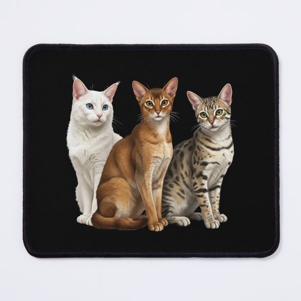 Item preview, Dear Friends, Merry Christmas, Turkish Van, Abyssinian, American Shorthair Cat designed and sold by chipmuckdesignn.