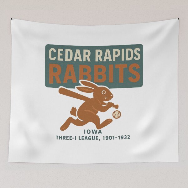 Item preview, Cedar Rapids Rabbits – Iowa Baseball Team (1901–1932 Vintage Logo) designed and sold by BackstopAndCo.