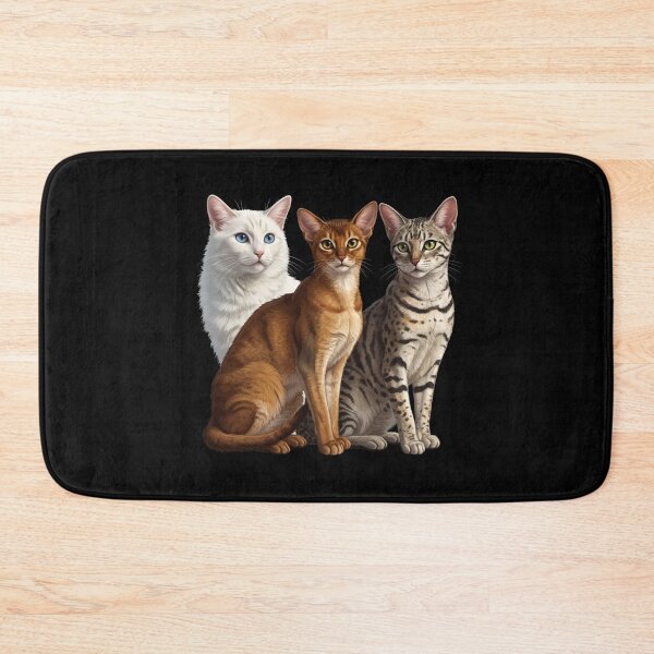 Item preview, Dear Friends, Merry Christmas, Turkish Van, Abyssinian, American Shorthair Cat designed and sold by chipmuckdesignn.