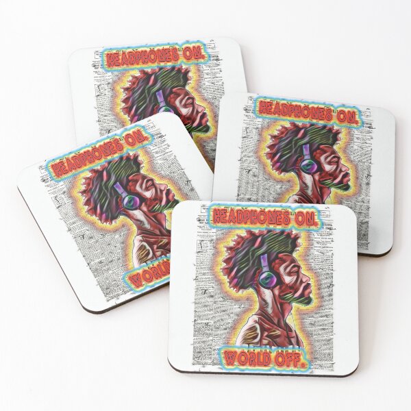 Item preview, Headphones On, World Off – Sonic Sanctuary designed and sold by Getrealdesigns.